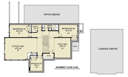 Basement for House Plan #2464-00166