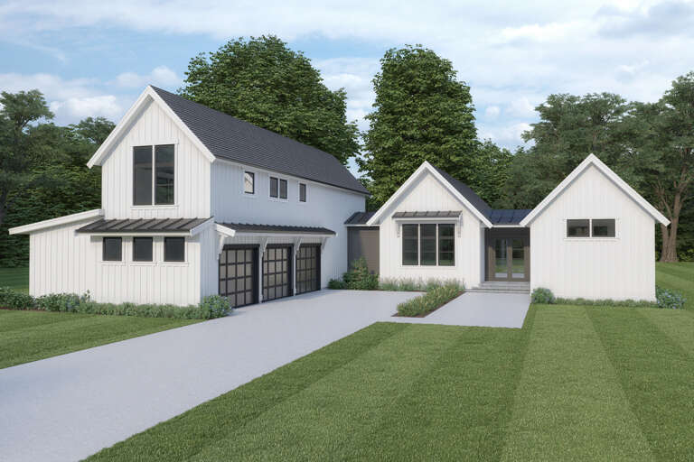 House Plan House Plan #33875 Angled Front Elevation