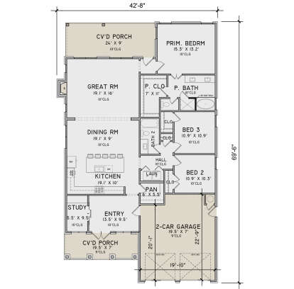 Main Floor for House Plan #9480-00003