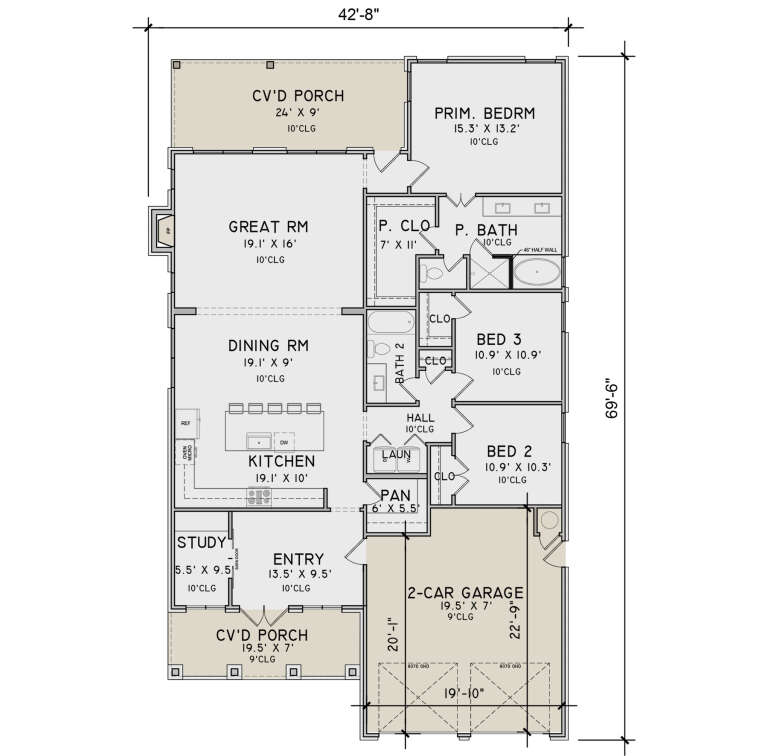 House Plan House Plan #33879 Drawing 1