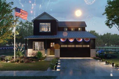 Modern Farmhouse House Plan #9480-00004 Elevation Photo