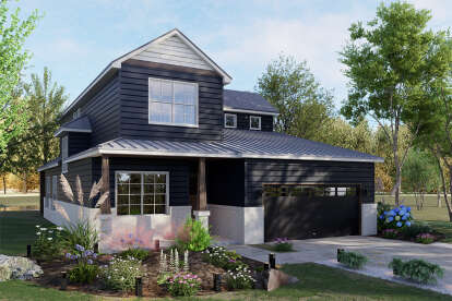 Modern Farmhouse House Plan #9480-00004 Elevation Photo