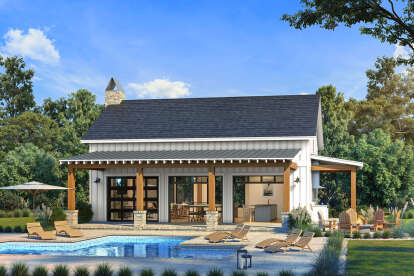 Modern Farmhouse House Plan #041-00403 Elevation Photo