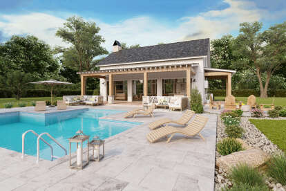 Modern Farmhouse House Plan #041-00403 Elevation Photo