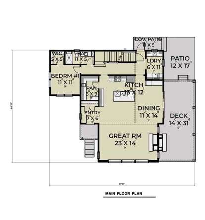 Main Floor for House Plan #2464-00170
