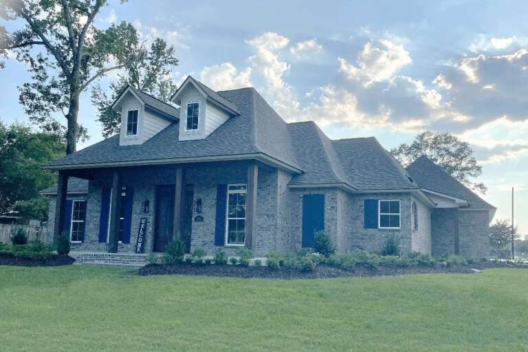House Plan House Plan #33892 Angled Front Elevation