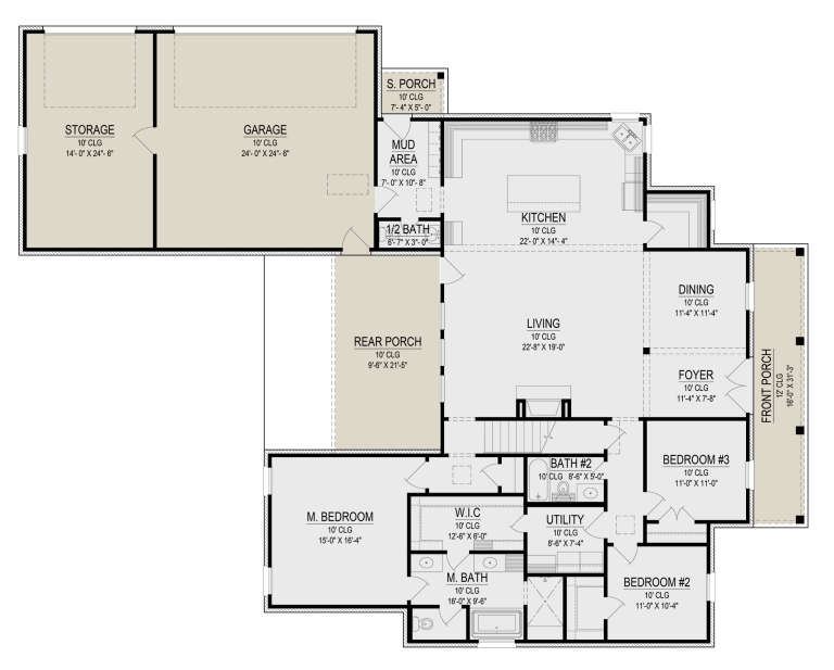 House Plan House Plan #33892 Drawing 1