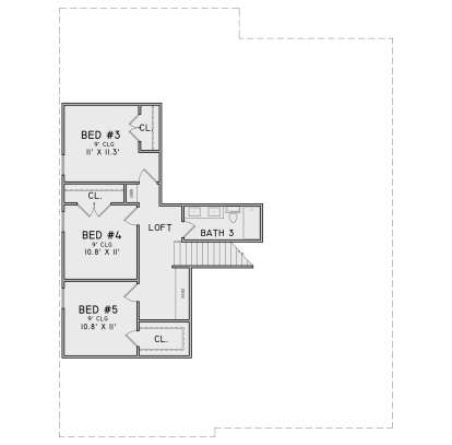 Second Floor for House Plan #9480-00010
