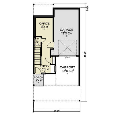 Lower Floor/Basement for House Plan #2464-00173