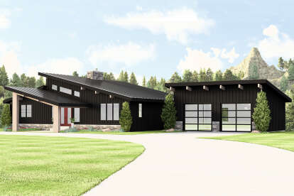 Contemporary House Plan #5032-00373 Elevation Photo