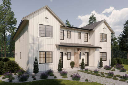 Modern Farmhouse House Plan #2452-00017 Elevation Photo