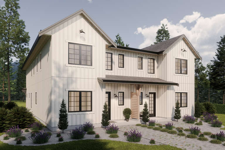 House Plan House Plan #33905 Angled Front Elevation