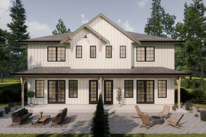 Modern Farmhouse House Plan #2452-00017 Elevation Photo