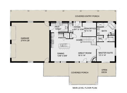 Main Floor for House Plan #039-00791