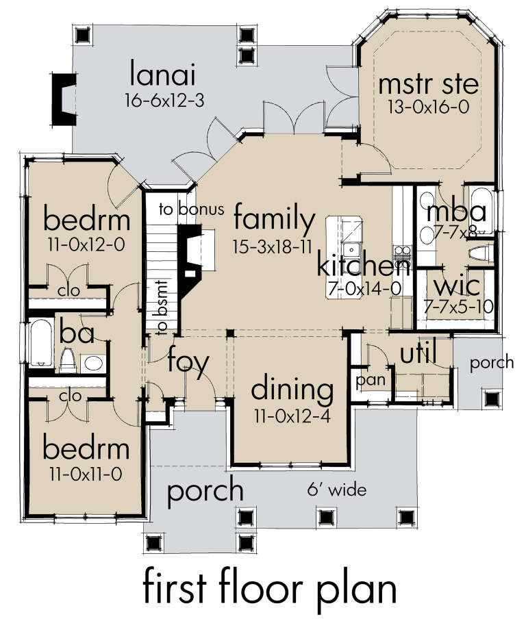 House Plan House Plan #33907 Drawing 1