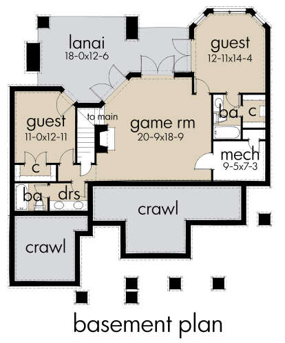 Basement for House Plan #9401-00132
