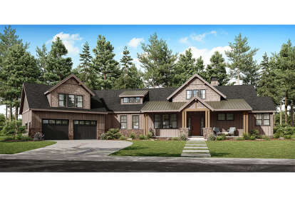 Craftsman House Plan #2464-00175 Elevation Photo