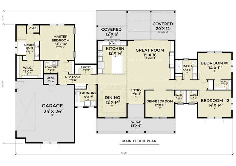 House Plan House Plan #33911 Drawing 1