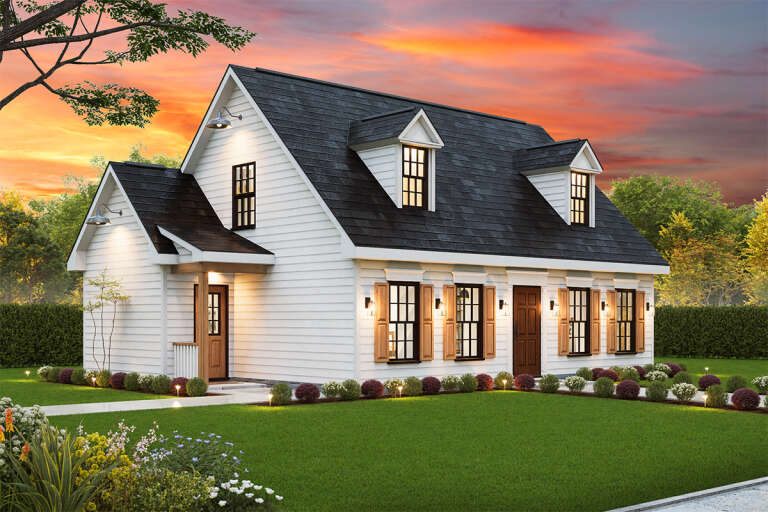 House Plan House Plan #33913 Angled Front Elevation