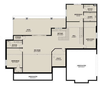 Basement for House Plan #425-00063