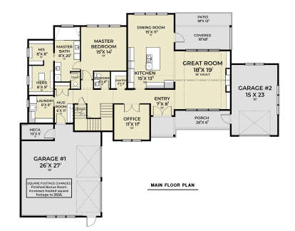 Main Floor for House Plan #2464-00179