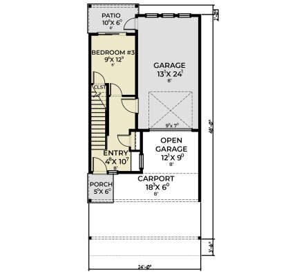 First Floor for House Plan #2464-00180