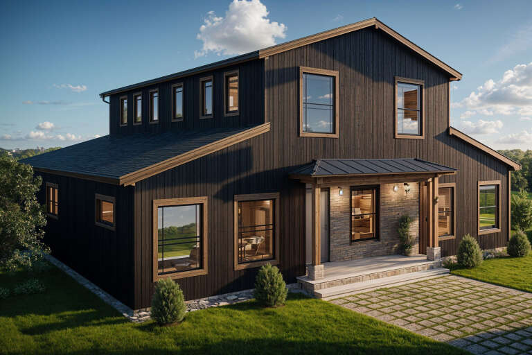 House Plan House Plan #33924 Angled Front Elevation
