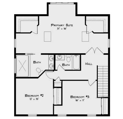 Second Floor for House Plan #8816-00002