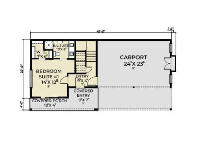 First Floor for House Plan #2464-00182
