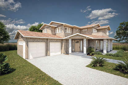 Contemporary House Plan #5984-00035 Elevation Photo