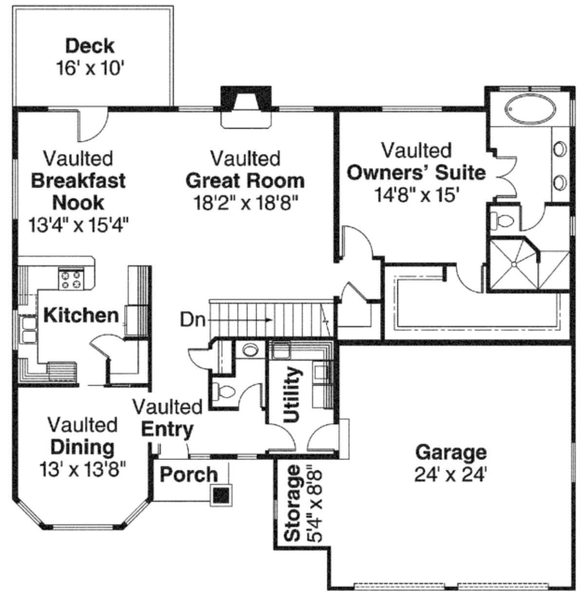 Floorplan 2 for House Plan #035-00408