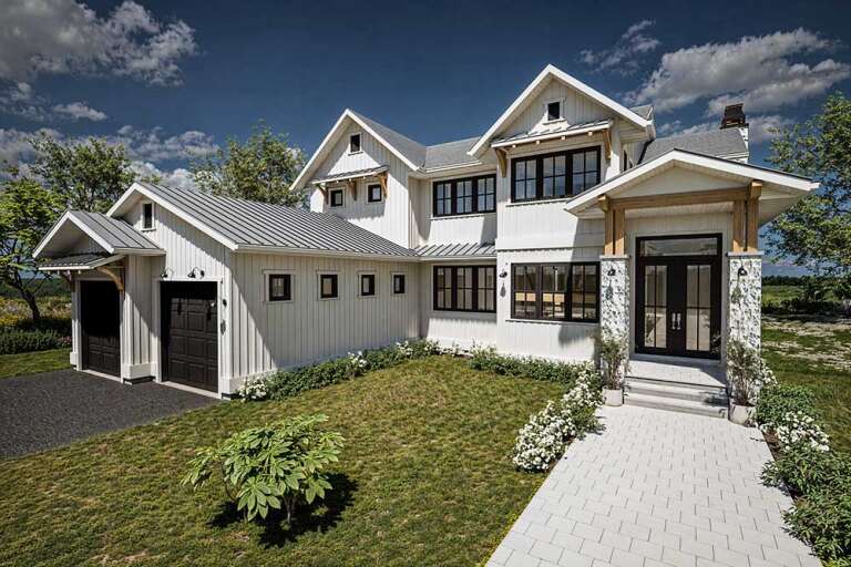 House Plan House Plan #33933 Angled Front Elevation