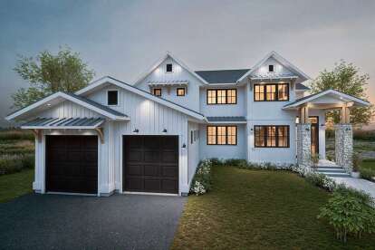 Modern Farmhouse House Plan #5984-00037 Elevation Photo