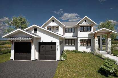 Modern Farmhouse House Plan #5984-00037 Elevation Photo