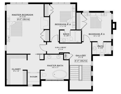 Second Floor for House Plan #5984-00037