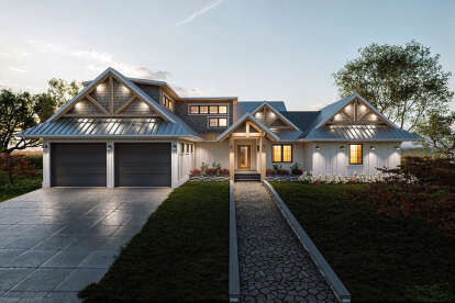 Modern Farmhouse House Plan #5984-00038 Elevation Photo