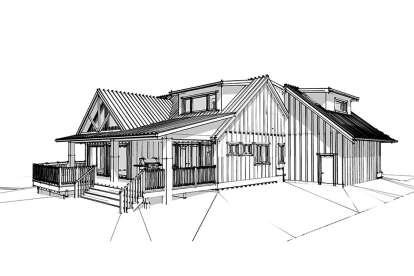 Modern Farmhouse House Plan #5984-00038 Elevation Photo