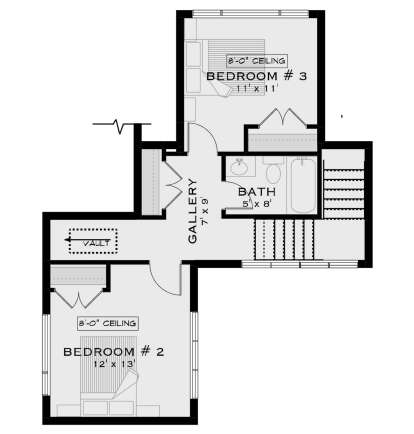 Second Floor for House Plan #5984-00038