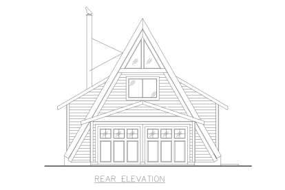 A Frame House Plan #039-00795 Elevation Photo
