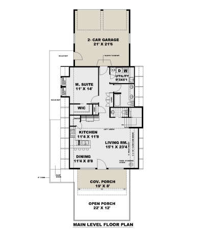 Main Floor for House Plan #039-00795