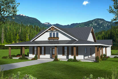 Modern Farmhouse House Plan #039-00796 Elevation Photo