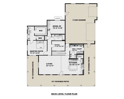 Main Floor for House Plan #039-00796