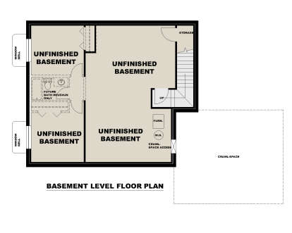 Basement for House Plan #039-00799