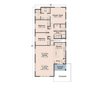 Main Floor for House Plan #035-01177