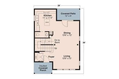 Main Floor for House Plan #035-01178