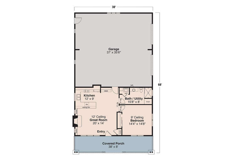 House Plan House Plan #33942 Drawing 1