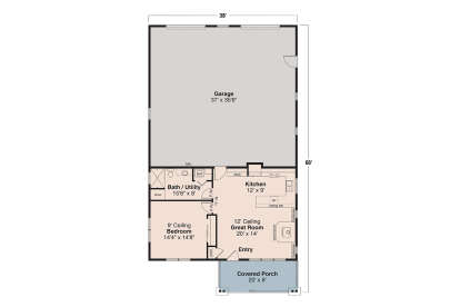Garage Floor for House Plan #035-01180