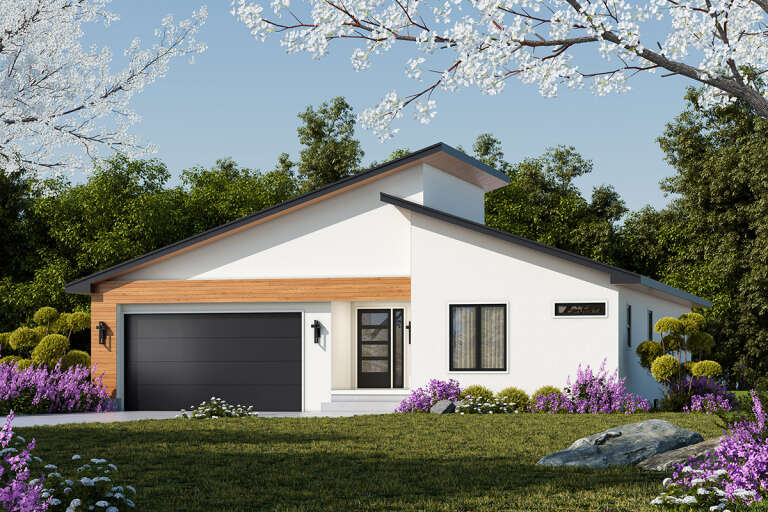 House Plan House Plan #33945 Angled Front Elevation
