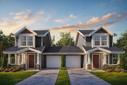 Craftsman House Plan #035-01181 Elevation Photo