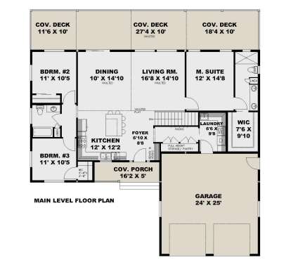 Main Floor for House Plan #039-00800
